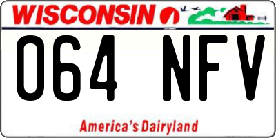 WI license plate 064NFV