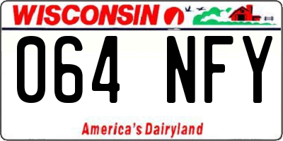 WI license plate 064NFY