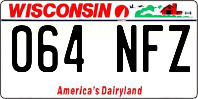 WI license plate 064NFZ