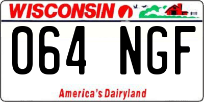 WI license plate 064NGF