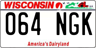 WI license plate 064NGK