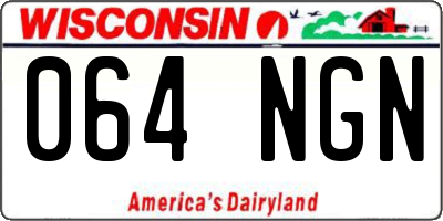 WI license plate 064NGN