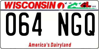 WI license plate 064NGQ