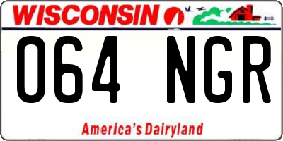WI license plate 064NGR