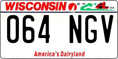 WI license plate 064NGV