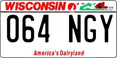 WI license plate 064NGY
