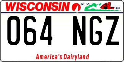 WI license plate 064NGZ