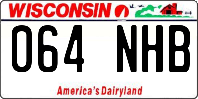 WI license plate 064NHB