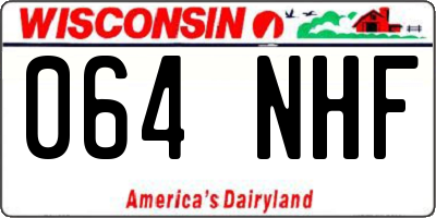 WI license plate 064NHF