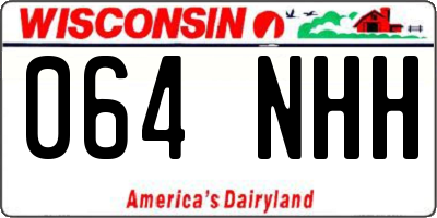 WI license plate 064NHH