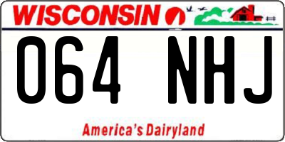 WI license plate 064NHJ