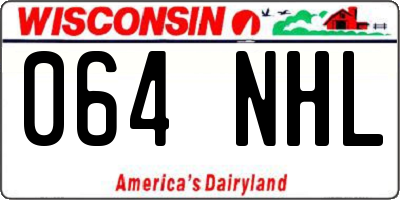 WI license plate 064NHL