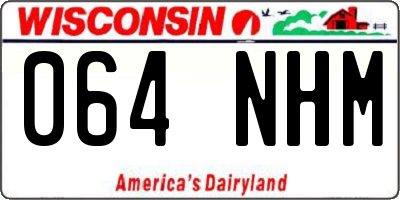 WI license plate 064NHM