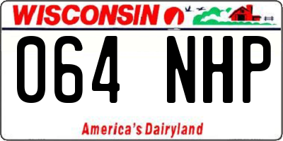 WI license plate 064NHP