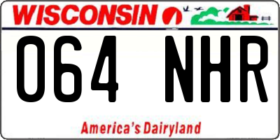 WI license plate 064NHR