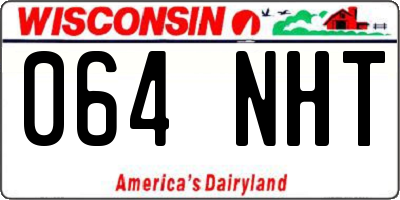 WI license plate 064NHT