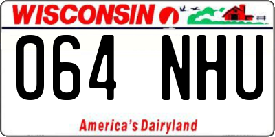 WI license plate 064NHU