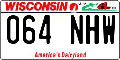 WI license plate 064NHW