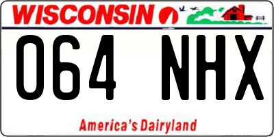 WI license plate 064NHX