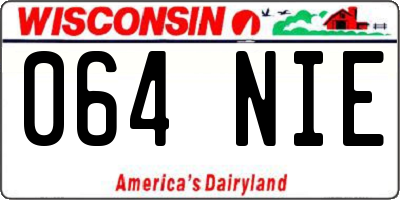 WI license plate 064NIE