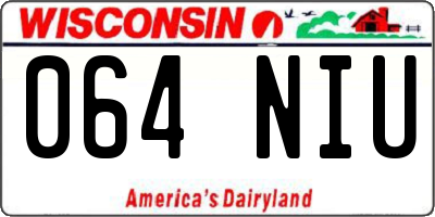 WI license plate 064NIU