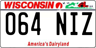 WI license plate 064NIZ
