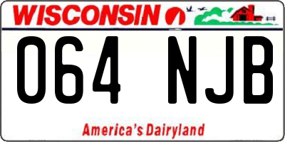 WI license plate 064NJB