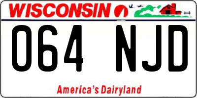 WI license plate 064NJD