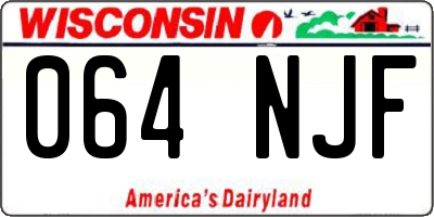 WI license plate 064NJF