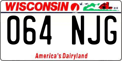 WI license plate 064NJG