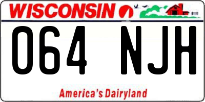 WI license plate 064NJH