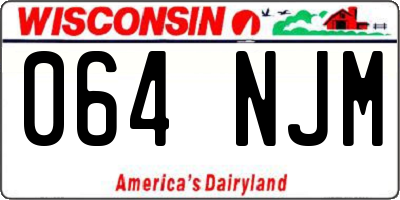 WI license plate 064NJM