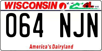 WI license plate 064NJN
