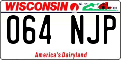WI license plate 064NJP