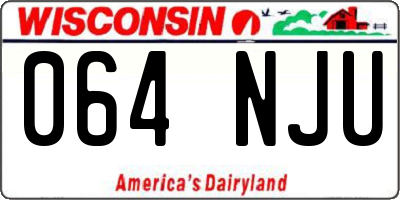 WI license plate 064NJU