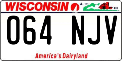 WI license plate 064NJV