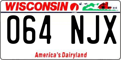WI license plate 064NJX