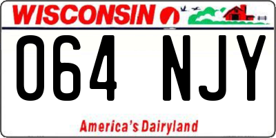 WI license plate 064NJY