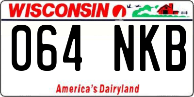 WI license plate 064NKB