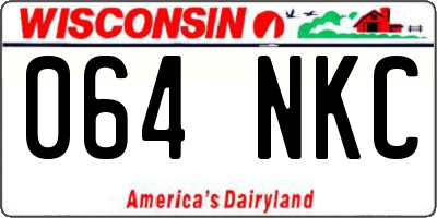 WI license plate 064NKC