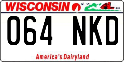 WI license plate 064NKD