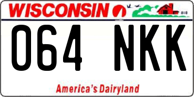 WI license plate 064NKK