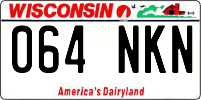 WI license plate 064NKN
