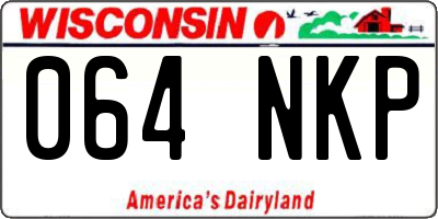 WI license plate 064NKP