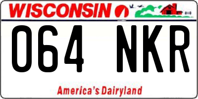WI license plate 064NKR