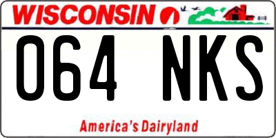 WI license plate 064NKS