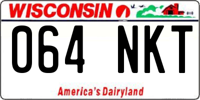 WI license plate 064NKT