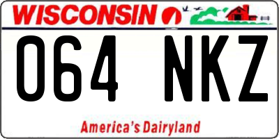 WI license plate 064NKZ