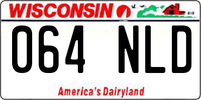WI license plate 064NLD
