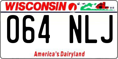 WI license plate 064NLJ